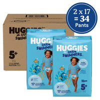 Thumbnail for Huggies Little Swimmers Disposable Swim Diapers, Size 5-6 (32+ lbs), 34 Ct (2 Packs of 17), Packaging May Vary