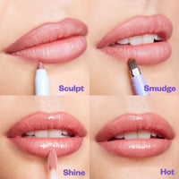 Thumbnail for Kosas Hotliner Retractable Lip Liner Pencil with Built-In Brush & Sharpener - Easy Contouring, Hydrating, Long-Lasting - Pigmented Creamy Texture for Plumping Lips - Hyaluronic Acid & Konjac - Max