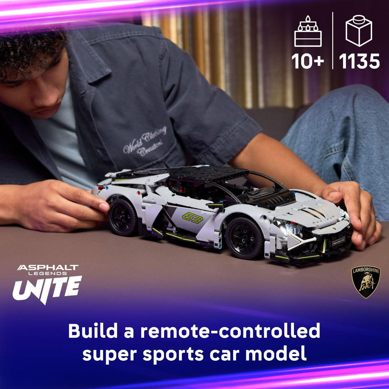LEGO Technic Lamborghini Revuelto Super Sports Car Toy - Building Set for Girls & Boys - Lamborghini Model Kit for Kids, Ages 10+ - Makes a Great Gift for Kids & Car Enthusiasts - 42214