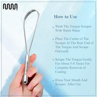 Thumbnail for Image 5 of MasterMedi Tongue Scraper for Adults, 100% Stainless Steel (Pack of 2)