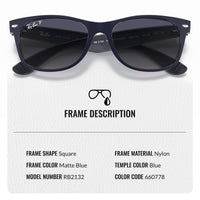 Thumbnail for Ray-Ban RB2132 New Wayfarer Classic Polarized Square Shape Sunglasses for Men and Women- Timeless Classic Sun Glasses with Modern Elegance - Premium UV Protection - Designer Men's & Women's Sunglasses