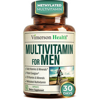 Thumbnail for Multivitamin for Men with Methylated Vitamins and Chelated Minerals for Energy, Focus and Immune Health – Premium Daily Mens Multivitamins & Multiminerals – 60 Capsules