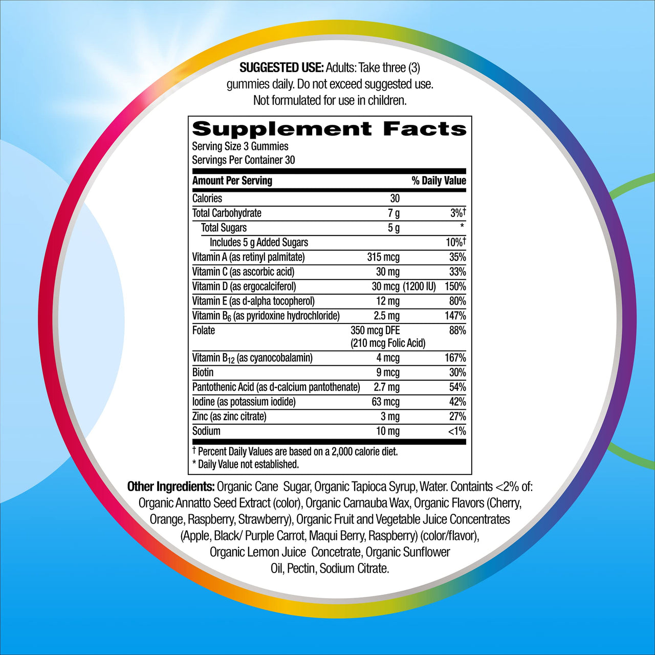 Centrum Men's Organic Multigummies, Men's Multivitamin Gummies, Organic Multivitamin for Men with Essential Nutrients for Immune Support, Energy, and Muscle Function - 90 Count