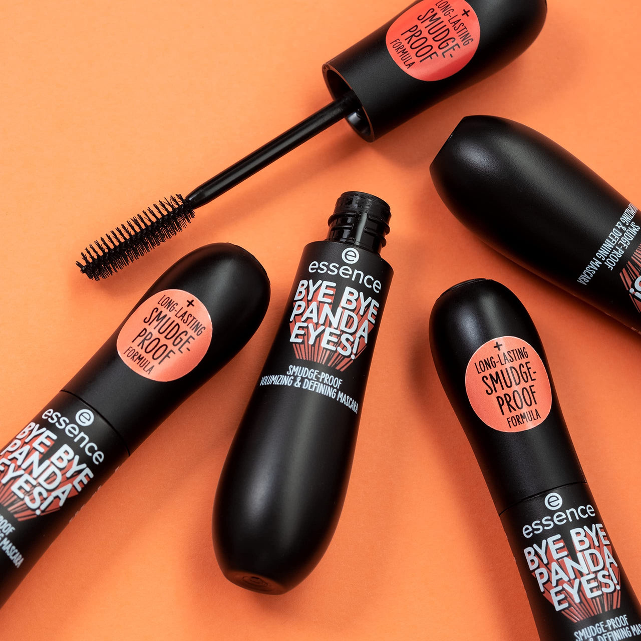 Essence | 3-Pack Bye Panda Eyes Tubing Mascara | Smudge-proof & Volumizing Definition | Vegan, Paraben & Oil Free | Cruelty Free