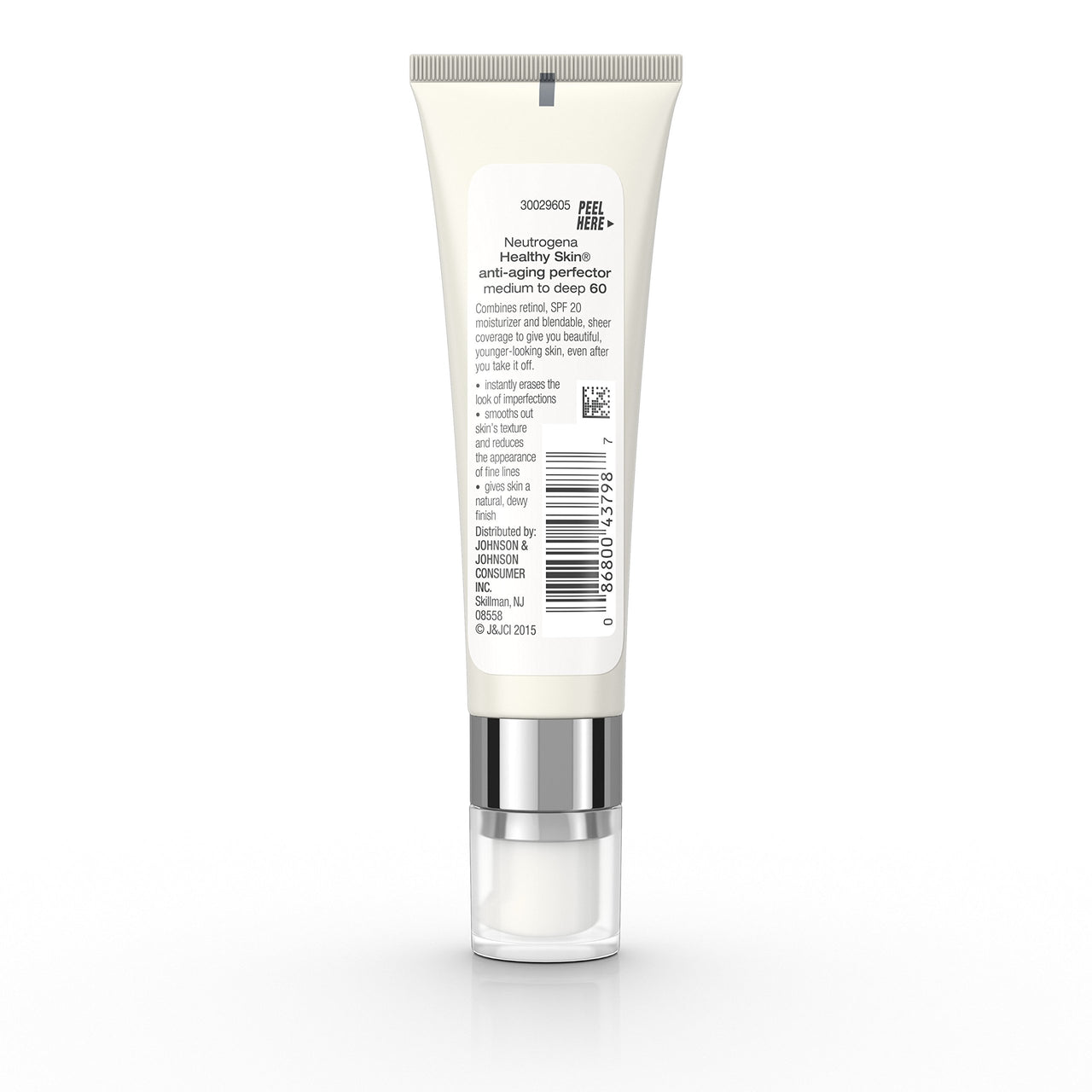 Neutrogena Healthy Skin Anti-Aging Perfector Tinted Facial Moisturizer and Retinol Treatment with Broad Spectrum SPF 20 Sunscreen with Titanium Dioxide, 60 Medium to Deep, 1 fl. oz