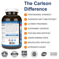 Thumbnail for Carlson - Super Omega-3 Gems, 1200 mg Omega-3 Fatty Acids with EPA and DHA, Wild-Caught Norwegian Fish Oil Supplement, Sustainably Sourced Capsules 300 Softgels