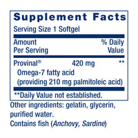 Thumbnail for Life Extension Provinal Purified Omega-7, palmitoleic Acid derived from Highly Concentrated Marine Oil, Cholesterol, triglycerides & Heart Health Support, Gluten-Free, Non-GMO, 30 softgels