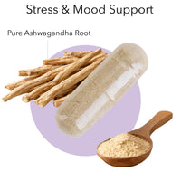 Thumbnail for Kroeger Herbs, Ashwagandha Supplements for Stress and Mood Support, Herbal Adrenal Support Supplements for Men & Women, Pure Ashwagandha Root 450 mg, Non-GMO, Vegan, No Additives, Gluten Free