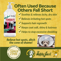 Thumbnail for Happy Jack Tonekote Dog Skin & Coat Supplement, Oil for Dogs with Essential Fatty Acids & Vitamins for Itch Relief, Hot Spots, Dull Coat, Dry Skin, Excessive Shedding, 16 oz
