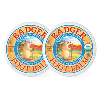 Thumbnail for Badger Foot Balm, 100% Organic Foot Cream for Dry Cracked Heels and Feet, Fast Acting Foot Care for Women & Men, All-Natural Cracked Heel Treatment, .75 oz Tin, 2-Pack