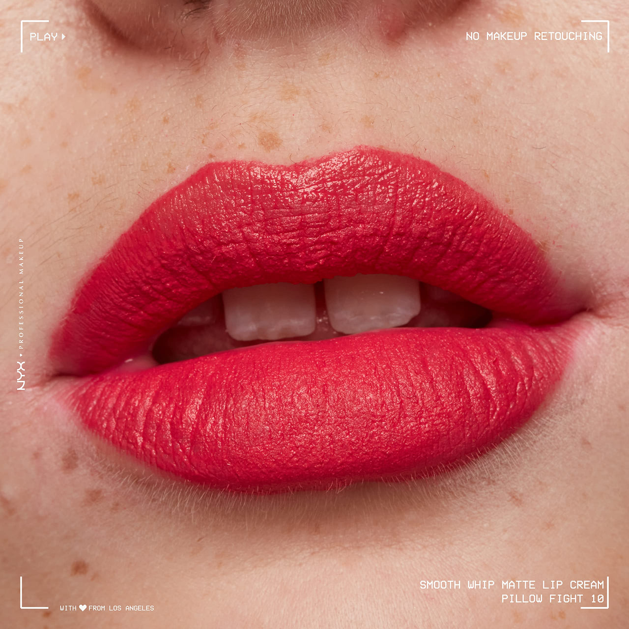 NYX PROFESSIONAL MAKEUP Smooth Whip Matte Lip Cream, Long Lasting, Moisturizing, Vegan Liquid Lipstick - Pillow Fight (Hot Fuschia)