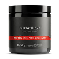 Thumbnail for Toniiq Ultra High Strength Glutathione Capsules - 1000mg Concentrated Formula - 98%+ Highly Purified and Bioavailable - Non-GMO Fermentation - 60 Capsules Reduced Glutathione Supplement
