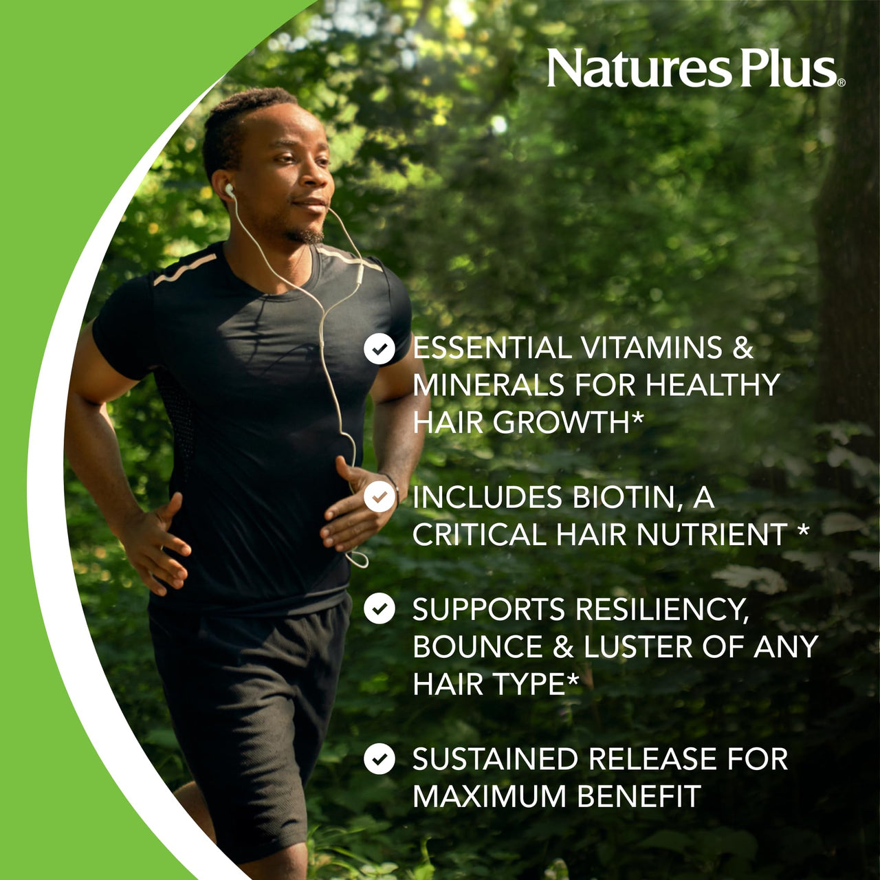 NaturesPlus Ultra Hair - 90 Sustained Release Tablets, Pack of 2 - Supports Healthy Hair Growth - for Men & Women - Gluten Free - 90 Total Servings