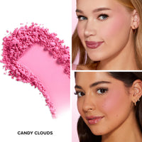 Thumbnail for Too Faced Cloud Crush Blush | Buildable, Blendable, High Pigment Color, Vegan + Cruelty Free, 0.17 oz, Candy Clouds