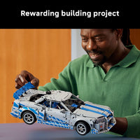 Thumbnail for LEGO Technic 2 Fast 2 Furious Nissan Skyline GT-R (R34) Car - DIY Kit and Building Set for Adults - Collectible Model Street Racer with Drift Function - Gift for Car Enthusiasts and Movie Fans - 42210