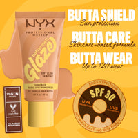 Thumbnail for NYX PROFESSIONAL MAKEUP Buttermelt Glaze Soft Glow Skin Tint + SPF 30, Up To 12HR Wear, 02 Vanilla Bean Butta
