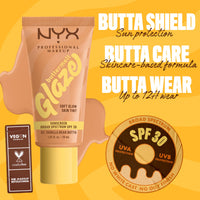 Thumbnail for NYX PROFESSIONAL MAKEUP Buttermelt Glaze Soft Glow Skin Tint + SPF 30, Up To 12HR Wear, 02 Vanilla Bean Butta