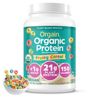 Thumbnail for Orgain Organic Vegan Protein Powder, Fruity Cereal - 21g Plant Based Protein, 8g Prebiotic Fiber, Low Net Carb, No Lactose Ingredients, No Added Sugar, Non-GMO, For Shakes & Smoothies, 2.03 lb