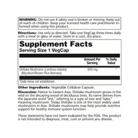 Thumbnail for SOLARAY Shiitake Mushroom 600 mg | 100 Count