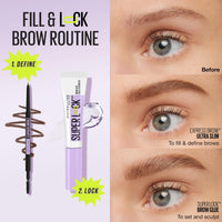 Thumbnail for Maybelline Super Lock Brow Glue Eyebrow Gel, Lightweight Brow Gel For Up To 24HR Hold, Clear, 1 Count
