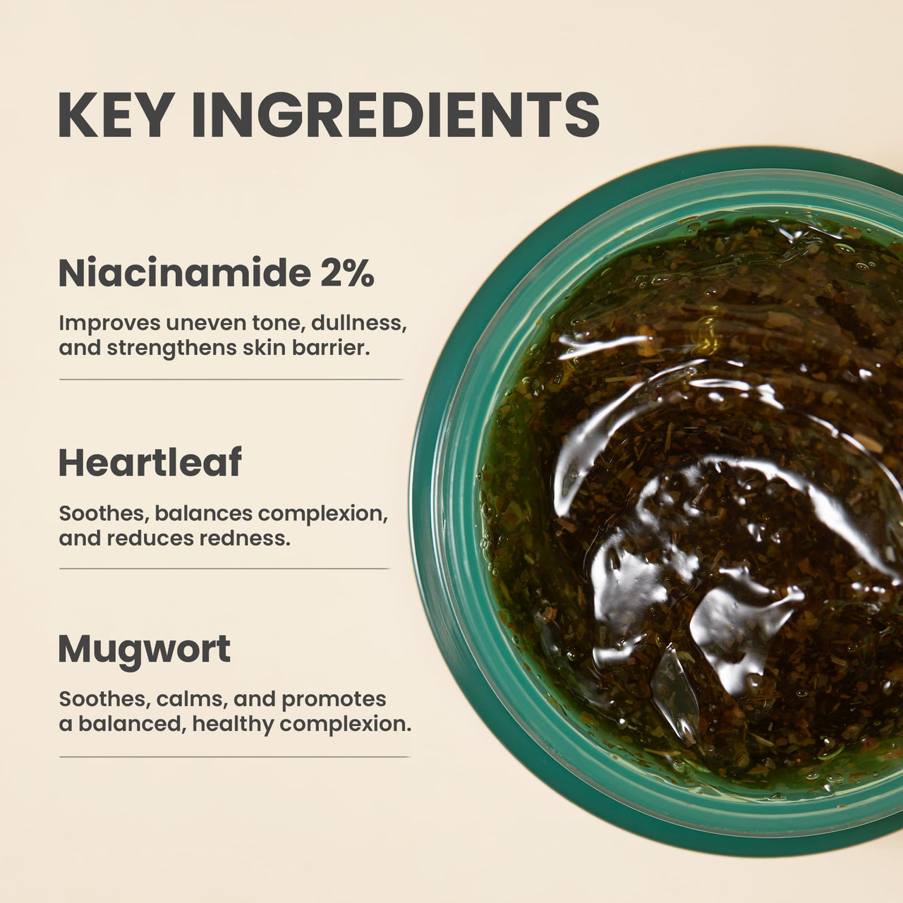 AXIS-Y New Skin Resolution Gel Mask Mugwort with 2% Niacinamide - Spot Treatment for Face, Barrier Repair & Brightening - Vegan Korean Skin Care Face Mask - 3.38 fl. oz.