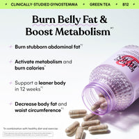 Thumbnail for Lemme Burn - Metabolism, Belly Fat Burning + AMPK Activating Supplement for Men & Women w/Clinically Studied Actiponin Gynostemma, Green Tea Extract, Vitamins B6 & B12 - Gluten Free, 60 Count