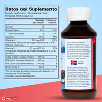 Thumbnail for De La Cruz Cod Liver Oil Liquid Pure Wild Caught Icelandic Fish Oil Rich in Vitamin D & Omega 3 Fish Oil, Omega 3 Supplements 4 FL OZ (118 mL)