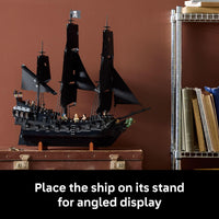 Thumbnail for LEGO Icons Captain Jack Sparrow’s Pirate Ship Building Set for Adults, Ages 18+ - Room Decor for Office, Bedroom or Shelf - Collectible Black Pearl Ship for Pirates of The Caribbean Fans - 10365