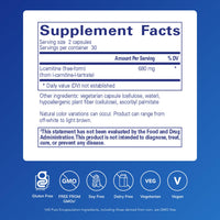 Thumbnail for Pure Encapsulations L-Carnitine | Hypoallergenic Supplement for Cardiovascular and Endurance Support* | 60 Capsules