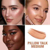Thumbnail for Charlotte Tilbury Pillow Talk Beauty Light Wand Liquid Highlighter Makeup - Soft-Focus Nude-Pink Highlighter & Blush for Cheeks - Pearlescent, Weightless Radiant Finish - Pillow Talk Medium