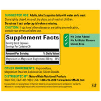Thumbnail for Nature Made Magnesium Glycinate 200 mg per Serving, Magnesium Supplement for Muscle, Heart, Nerve and Bone Support, 60 Magnesium Bisglycinate Capsules, 30 Day Supply