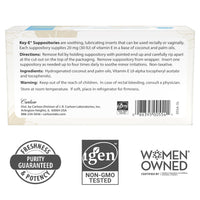 Thumbnail for Carlson - Key-E Suppositories, 30 IU Vitamin E Suppository, Lubricates Dry Areas, Treatment for Women and Men, Vaginal & Rectal, 24 Count