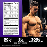 Thumbnail for MuscleTech High Protein Mass Gainer for Men & Women - Protein Powder Shakes for Weight Gain, Muscle Building & Recovery with Creatine Monohydrate - Chocolate Fudge Brownie, 5.15 Pound