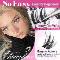 Thumbnail for Natural Lash Clusters Spiky Eyelash Extensions Wispy Individual Lashes Manga Eyelash Individuals 120 Pcs CC-Curly Cluster Eyelash Extensions 10-16MM Mixed DIY Lash Extensions by Mavphnee