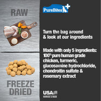 Thumbnail for PureBites+ Hip & Joint Freeze Dried Dog Treats, 5 Ingredients, Made in USA, 3oz
