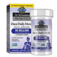 Thumbnail for Garden of Life Probiotics for Men, Dr Formulated 50 Billion CFU 15 Probiotics for Digestive Health + Organic Prebiotic Fiber, Colon & Immune Support, Daily Gas Relief, Shelf Stable, 30 Capsules