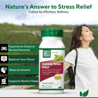 Thumbnail for Bell Lifestyle Calming Stress Relief Herbal Blend with 5-HTP & GABA for Stress Support and Relaxation, 60 Veggie Capsules