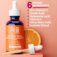Thumbnail for SeoulCeuticals Large 2oz Korean 20% Vitamin C Hyaluronic Acid Serum + CE Ferulic Acid - Potent Anti Aging Vit C, Anti Wrinkle K Beauty Skincare