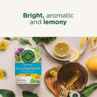Thumbnail for Traditional Medicinals Tea, Organic EveryDay Detox Lemon, Supports Healthy Skin & Liver Function, Detox, Kosher, Non-GMO, Caffeine-Free, Compostable - 96 Tea Bags (Pack of 6)