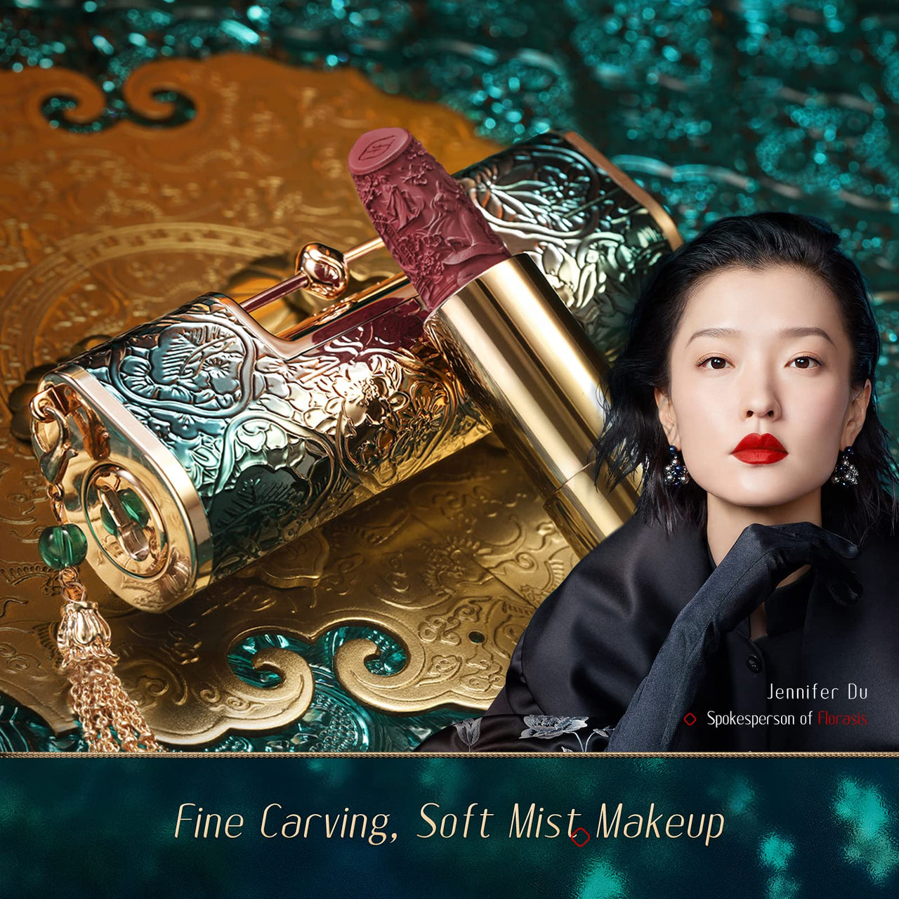 FLORASIS Blooming Rouge Love Lock Lipstick Long-Lasting Sculpting Lipstick Misty Matte Finish Lightweight Nourishing for Everyday Use (M7319 Love Remains)