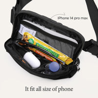 Thumbnail for ODODOS Unisex Mini Belt Bag with Adjustable Strap Small Fanny Pack for Workout Running Traveling Hiking, Black