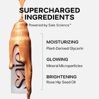 Thumbnail for Saie Glowy Super Gel Lightweight Illuminator, Starglow Duo - Luminizer for Glowing Skin, Wear Alone or Under Makeup - Includes Full Size (1 fl oz) + Mini (0.5 fl oz)