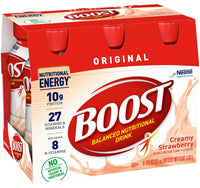 Thumbnail for BOOST Original Balanced Nutritional Drink, Creamy Strawberry, 8 FL OZ (Pack of 6)