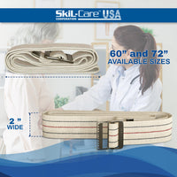 Thumbnail for Skil-Care Cotton Gait Belt, Pinstripe, Metal Buckle, 72