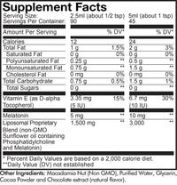 Thumbnail for Codeage Liposomal Ultra Sleep + Liquid Melatonin Supplement for Adults, Vitamin E, Phospholipid Complex, Phosphatidylcholine, Vegan Chocolate Smoothie Drops, Non-GMO, No Sugar, 45+ Servings, 8 fl oz