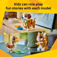 Thumbnail for LEGO Creator 3 in 1 Cute Animals: Playful Puppy Dog Building Toy - Bedroom Decor for Girls & Boys, Ages 8+ - Gift for Birthdays - Build a Dog, Squirrel, or Duck - 31382