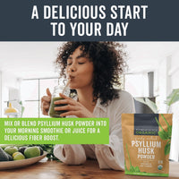 Thumbnail for Viva Naturals Organic Psyllium Husk Powder, 24 oz – Finely Ground, Unflavored, Vegan, Keto, Paleo, Non-GMO Plant-Based Superfood, Good Source of Fiber for Gluten-Free Baking, Juices & Smoothies