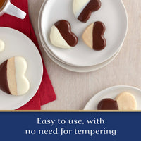 Thumbnail for Ghirardelli Melting Wafers Dark Chocolate and White - 10 Ounce - Variety Pack - Perfect for Dipping Fruit, Pretzels and Candy Making