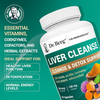 Thumbnail for Dr. Berg Liver Cleanse Detox Capsules w/Unique Blend of Milk Thistle, Ox Bile & Folate - Liver Supplement Includes Turmeric, Black Pepper & Choline - 60 Capsules