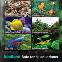 Thumbnail for KORDON Novaqua Aquarium Water Conditioner for Freshwater & Saltwater – Instantly Detoxifies Chlorine, Chloramines, & Heavy Metals in Tap Water, Replaces Fish Slime Coat, Adds pH Buffers, 16-ounces